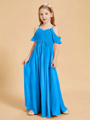 Off-the-Shoulder Bridesmaid Gown for Juniors Ocean Blue