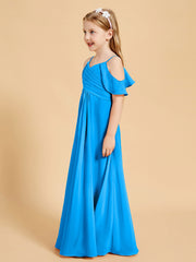 Off-the-Shoulder Bridesmaid Gown for Juniors Ocean Blue
