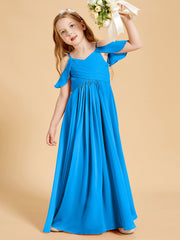 Off-the-Shoulder Bridesmaid Gown for Juniors Ocean Blue