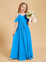 Off-the-Shoulder Bridesmaid Gown for Juniors Ocean Blue
