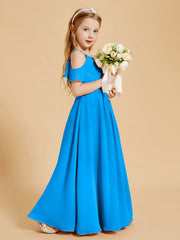 Off-the-Shoulder Bridesmaid Gown for Juniors Ocean Blue