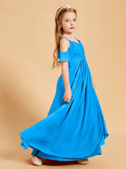 Off-the-Shoulder Bridesmaid Gown for Juniors Ocean Blue
