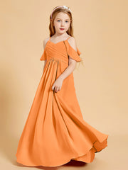 Off-the-Shoulder Bridesmaid Gown for Juniors Orange