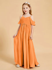 Off-the-Shoulder Bridesmaid Gown for Juniors Orange