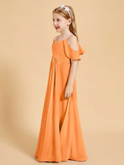 Off-the-Shoulder Bridesmaid Gown for Juniors Orange