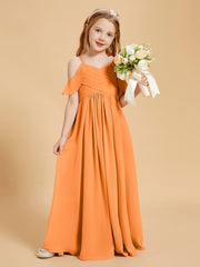 Off-the-Shoulder Bridesmaid Gown for Juniors Orange