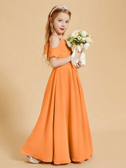 Off-the-Shoulder Bridesmaid Gown for Juniors Orange