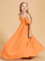 Off-the-Shoulder Bridesmaid Gown for Juniors Orange