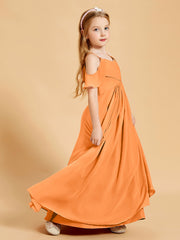 Off-the-Shoulder Bridesmaid Gown for Juniors Orange