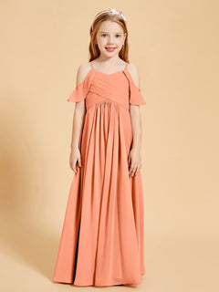 Off-the-Shoulder Bridesmaid Gown for Juniors Papaya