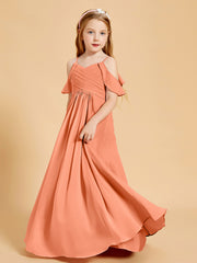 Off-the-Shoulder Bridesmaid Gown for Juniors Papaya