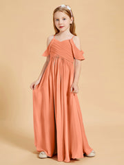 Off-the-Shoulder Bridesmaid Gown for Juniors Papaya