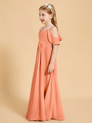 Off-the-Shoulder Bridesmaid Gown for Juniors Papaya