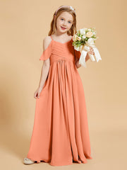 Off-the-Shoulder Bridesmaid Gown for Juniors Papaya
