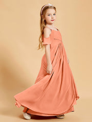 Off-the-Shoulder Bridesmaid Gown for Juniors Papaya