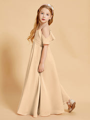 Off-the-Shoulder Bridesmaid Gown for Juniors Peach