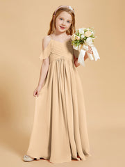 Off-the-Shoulder Bridesmaid Gown for Juniors Peach
