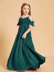 Off-the-Shoulder Bridesmaid Gown for Juniors Peacock