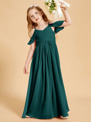 Off-the-Shoulder Bridesmaid Gown for Juniors Peacock