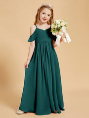Off-the-Shoulder Bridesmaid Gown for Juniors Peacock