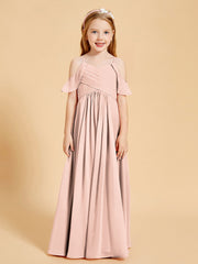 Off-the-Shoulder Bridesmaid Gown for Juniors Pearl Pink