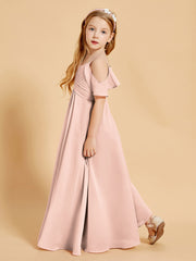 Off-the-Shoulder Bridesmaid Gown for Juniors Pearl Pink