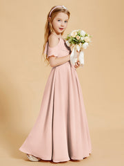 Off-the-Shoulder Bridesmaid Gown for Juniors Pearl Pink