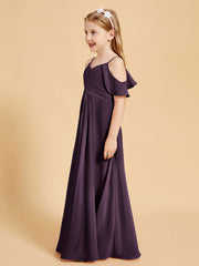 Off-the-Shoulder Bridesmaid Gown for Juniors Plum