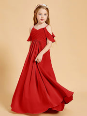 Off-the-Shoulder Bridesmaid Gown for Juniors Red