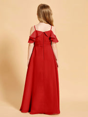 Off-the-Shoulder Bridesmaid Gown for Juniors Red