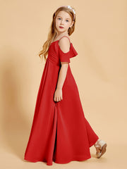 Off-the-Shoulder Bridesmaid Gown for Juniors Red