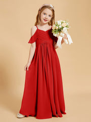 Off-the-Shoulder Bridesmaid Gown for Juniors Red
