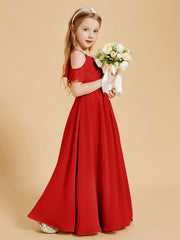 Off-the-Shoulder Bridesmaid Gown for Juniors Red