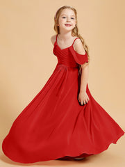 Off-the-Shoulder Bridesmaid Gown for Juniors Red