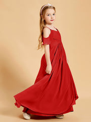 Off-the-Shoulder Bridesmaid Gown for Juniors Red
