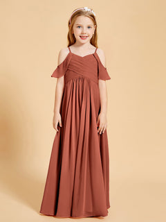 Off-the-Shoulder Bridesmaid Gown for Juniors Rust