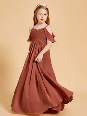 Off-the-Shoulder Bridesmaid Gown for Juniors Rust