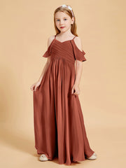 Off-the-Shoulder Bridesmaid Gown for Juniors Rust