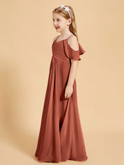 Off-the-Shoulder Bridesmaid Gown for Juniors Rust