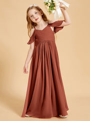 Off-the-Shoulder Bridesmaid Gown for Juniors Rust