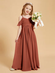 Off-the-Shoulder Bridesmaid Gown for Juniors Rust