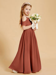Off-the-Shoulder Bridesmaid Gown for Juniors Rust