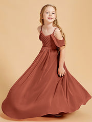 Off-the-Shoulder Bridesmaid Gown for Juniors Rust