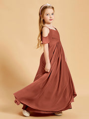 Off-the-Shoulder Bridesmaid Gown for Juniors Rust