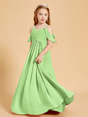 Off-the-Shoulder Bridesmaid Gown for Juniors Sage