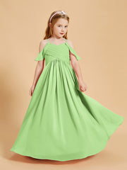 Off-the-Shoulder Bridesmaid Gown for Juniors Sage