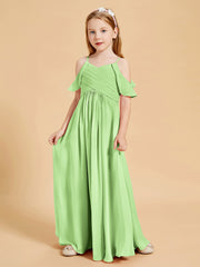 Off-the-Shoulder Bridesmaid Gown for Juniors Sage