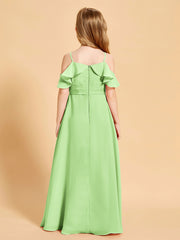 Off-the-Shoulder Bridesmaid Gown for Juniors Sage