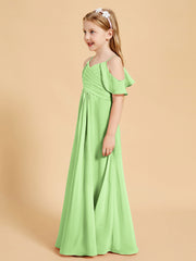 Off-the-Shoulder Bridesmaid Gown for Juniors Sage