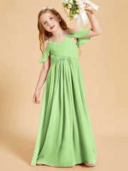 Off-the-Shoulder Bridesmaid Gown for Juniors Sage